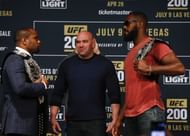 Jon Jones and Daniel Cormier faceoff
